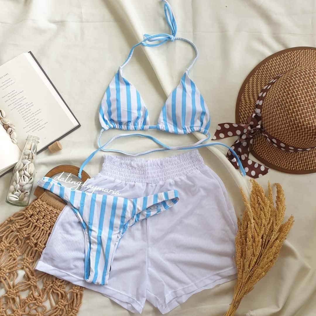 Shein Two Piece Bikini with Mesh Shorts 