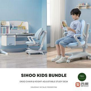 Sihoo Kids Ergonomic Chair & Height Adjustable Desk Bundle with 2 year Warranty | Sihoo Official