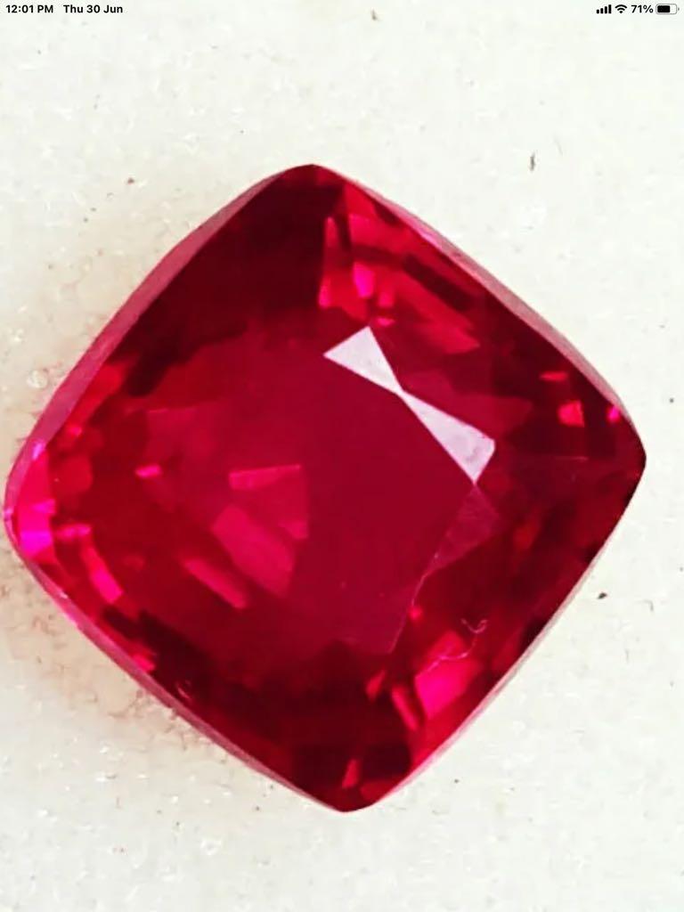 Pericious Red Ruby The 100% Natural Red Ruby C 52, Women's Fashion, Jewelry & Organisers ...