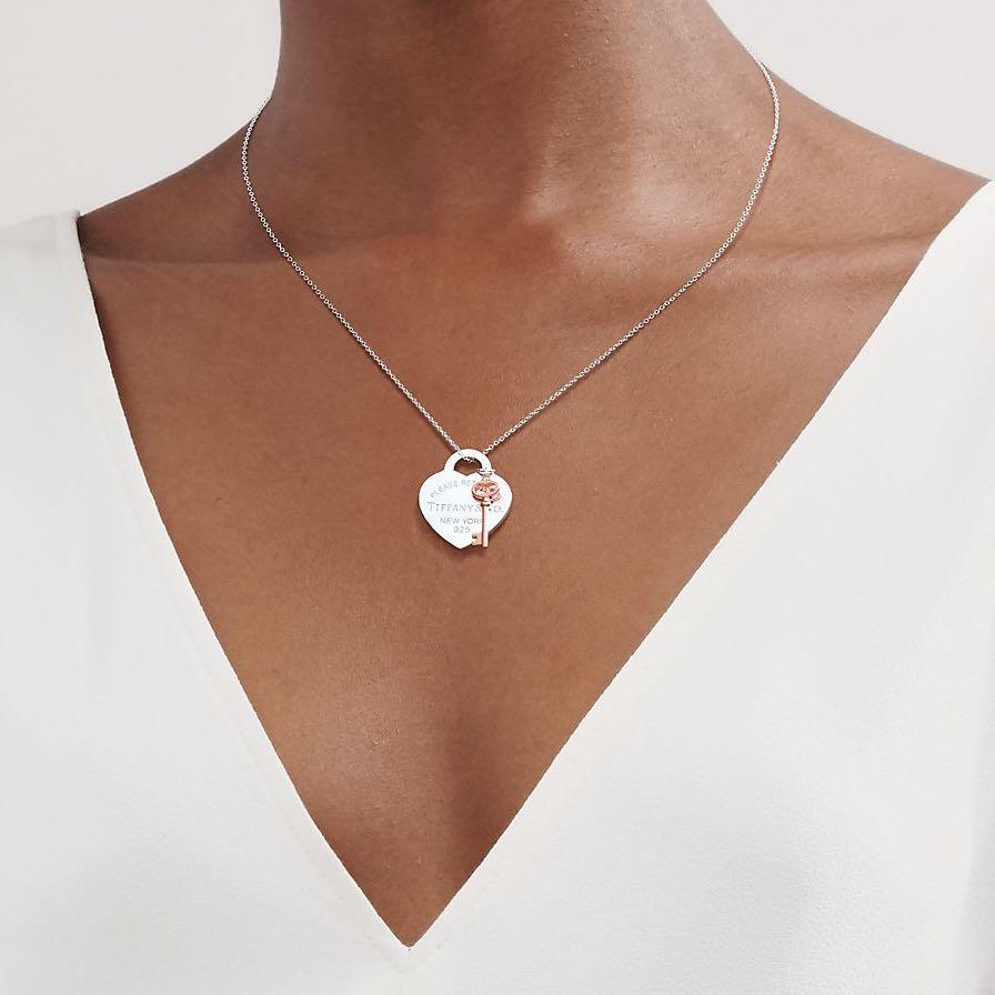 Heart tag with cheap key pendant tiffany