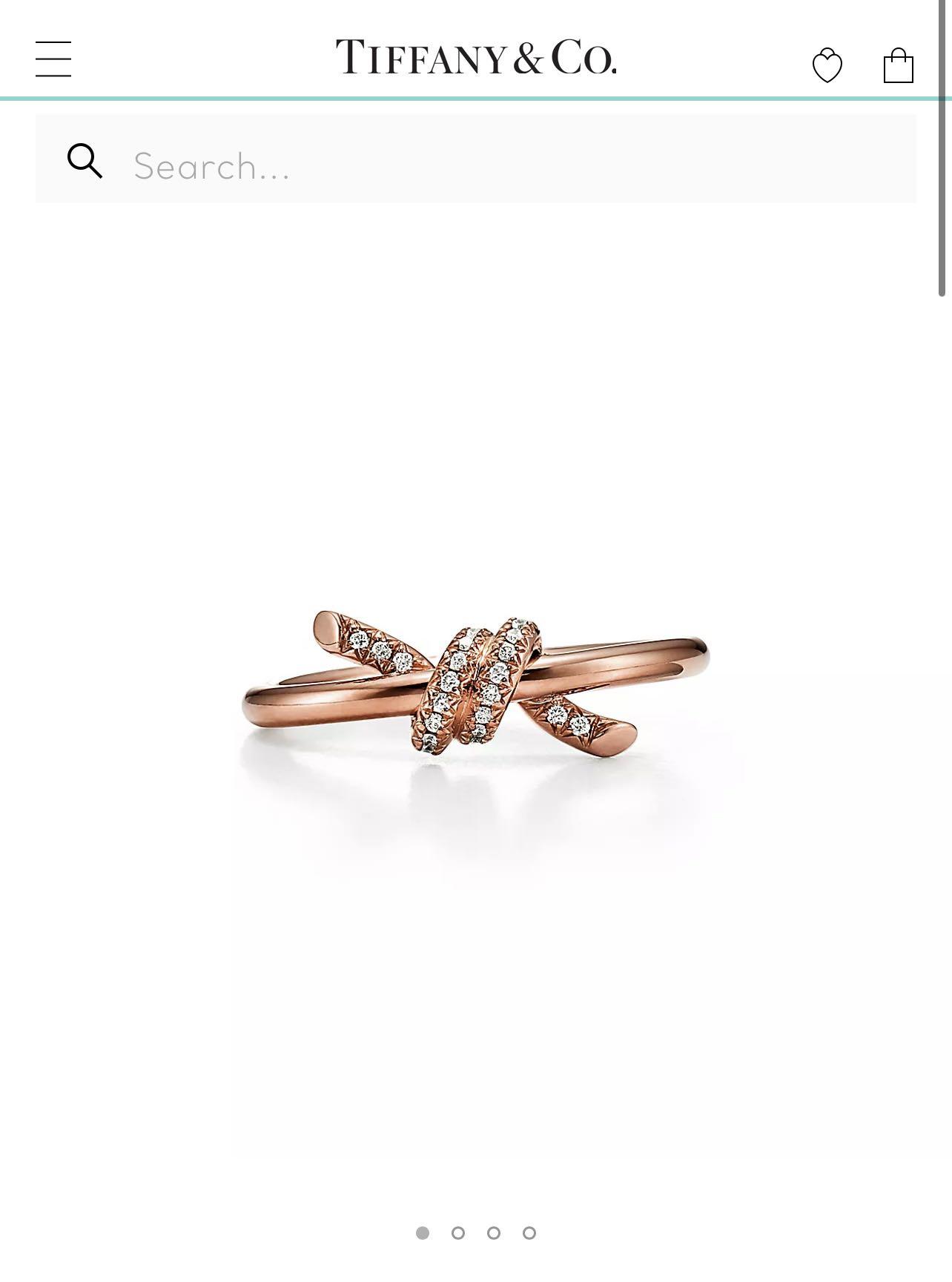Tiffany Co Diamond Knot Ring Rose Gold Women s Fashion Jewelry