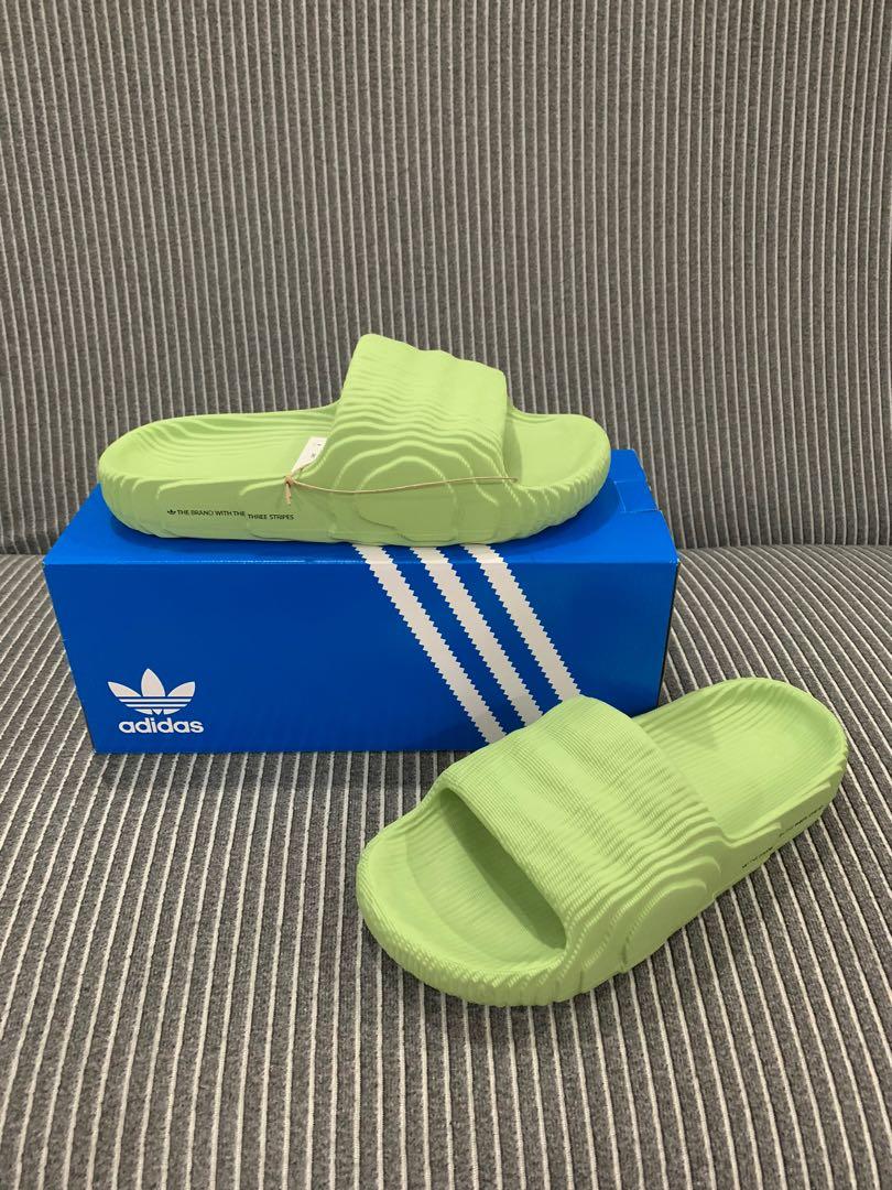 US 10) Adidas Adilette 22 Slides 'Magic Lime', Men's Fashion, Footwear,  Flipflops and Slides on Carousell