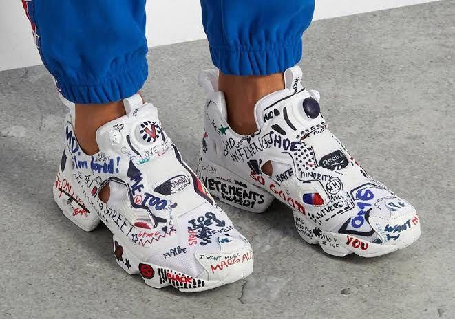 Vetements trabalhar instapump fury sneakers