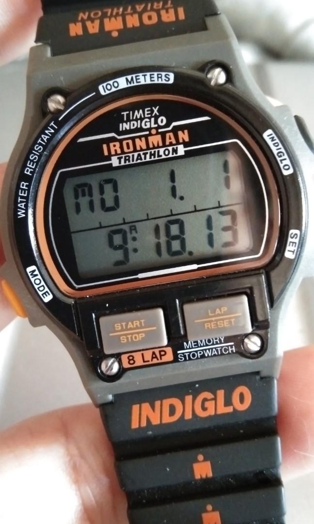 Vintage Timex Ironman indiglo triathlon watch NOS, Hobbies & Toys,  Collectibles & Memorabilia, Vintage Collectibles on Carousell