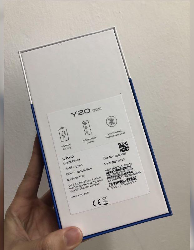 VIVO Y20 Blue Color (4GB RAM & 64GB ROM), Mobile Phones & Gadgets