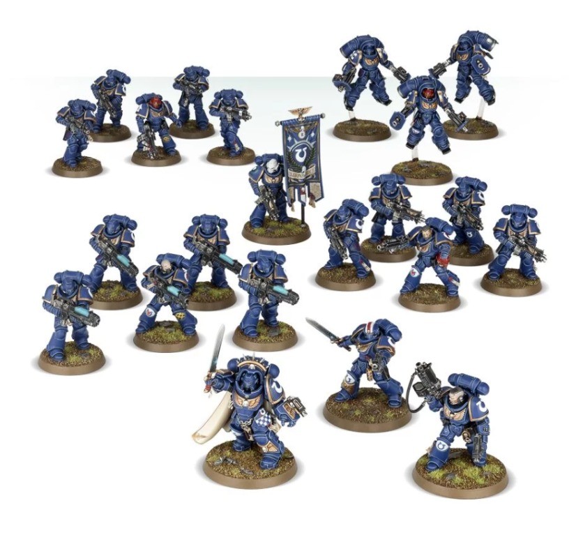 Painting a Chaos Space Marine after an Ultramarine
