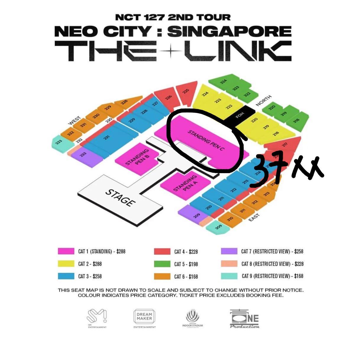 [PENDING] WTS NCT 127 THE LINK SINGAPORE CONCERT TICKET, Hobbies & Toys