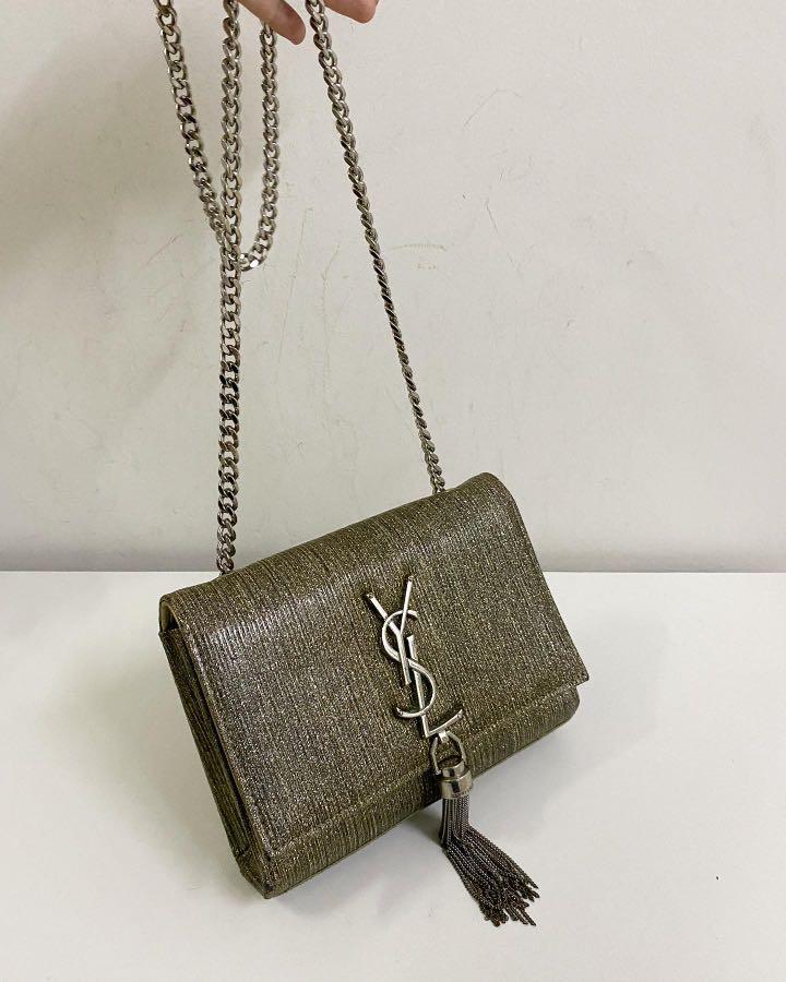 Ysl kate on sale tassel bag silver