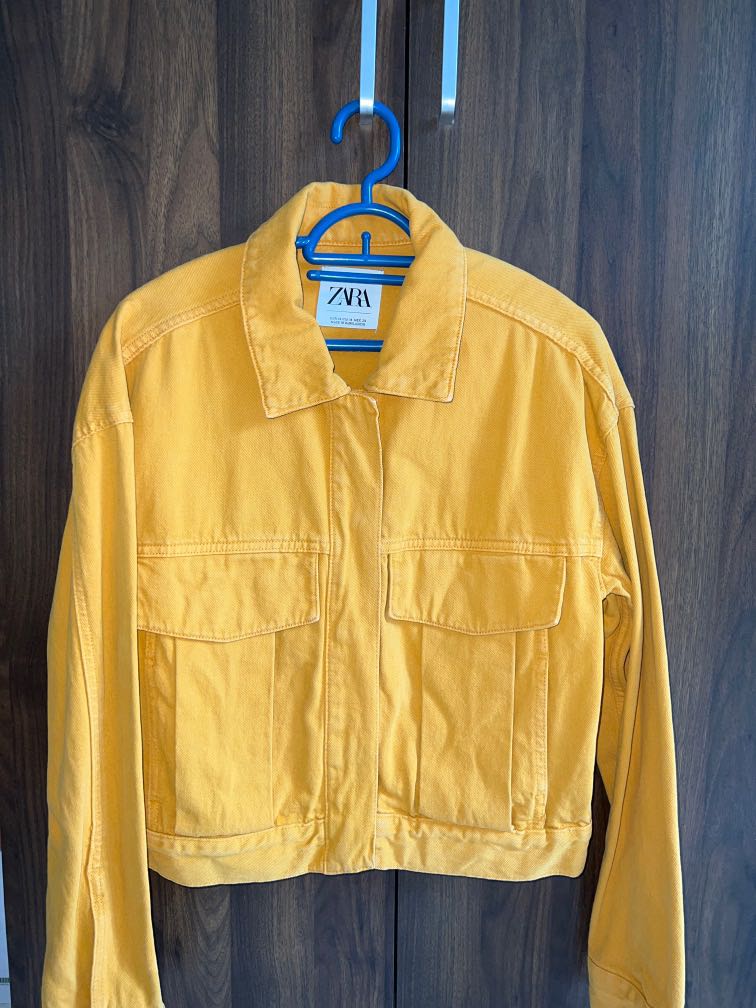 Zara Custard Yellow Jacket, Women's Fashion, Coats, Jackets and