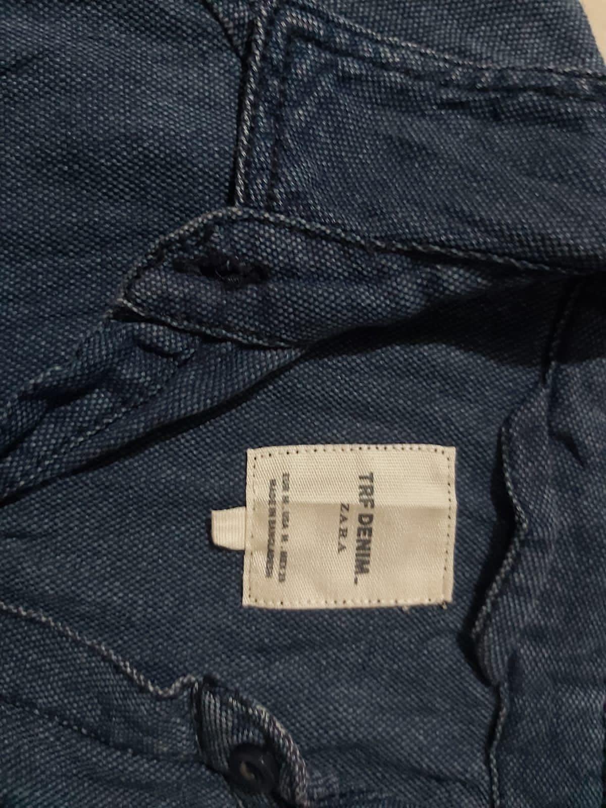 Zara denim oversized shirt cotton 
