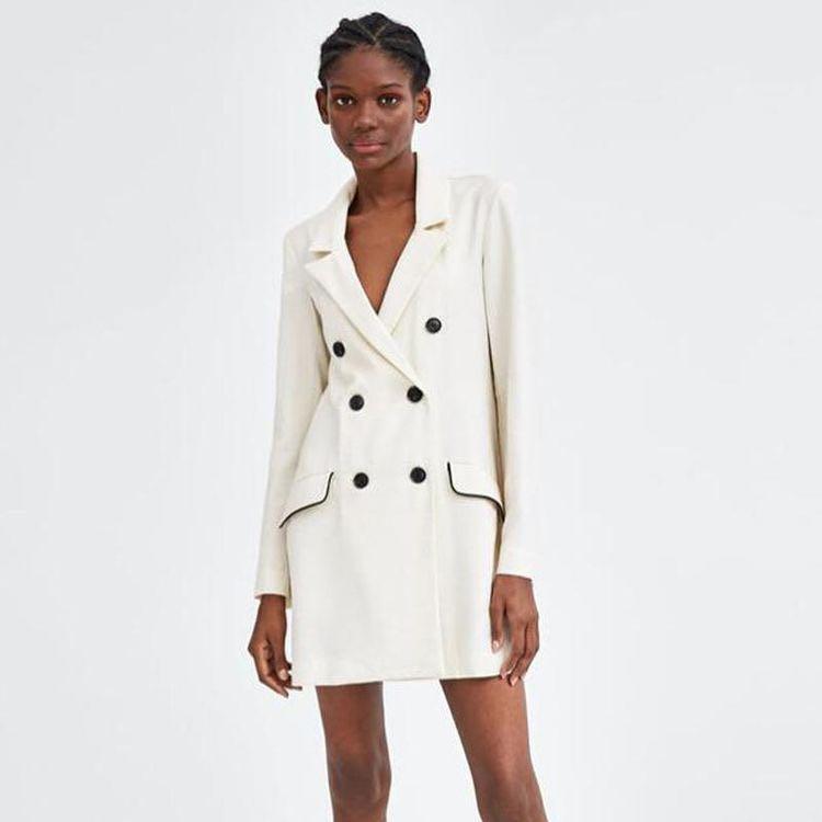 zara buttoned blazer dress