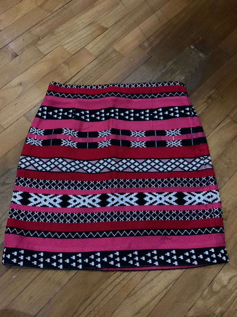 zara colorful skirt