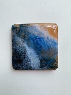 #02 resin handmade wooden square coasters