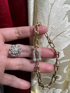 18k Saudi Gold Hardware Bracelet