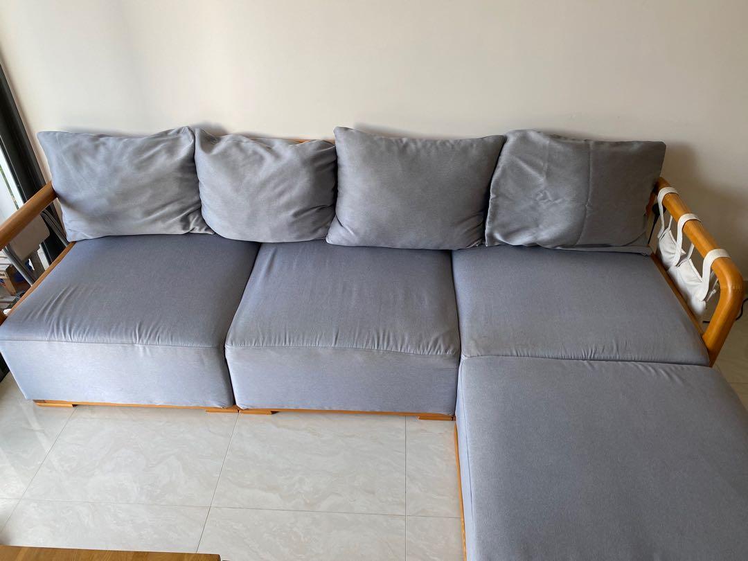 3 seater and foot rest sofa set Scandinavian/minimalist style