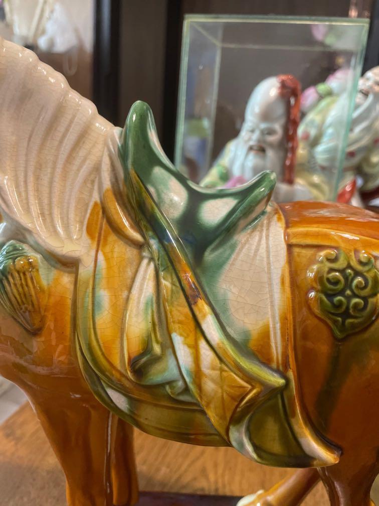 70-80年代唐三彩陶瓷馬洛陽市美術陶瓷廠製造, 傢俬＆家居, 家居