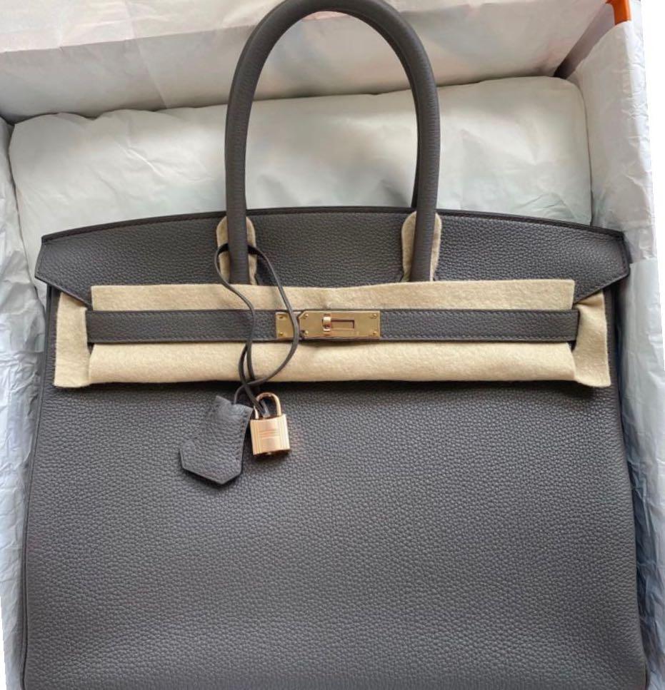 Hermes Birkin 30 Etain GHW, Luxury, Bags & Wallets on Carousell