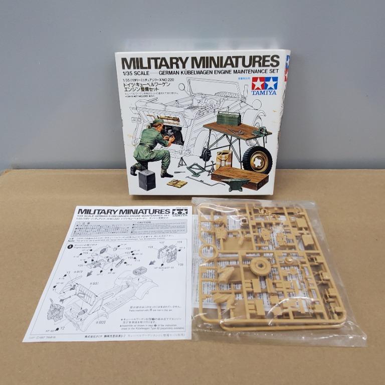 全新絕版Tamiya田宮雙星35220/MM220 (1997年)-1/35-德國Kübelwagen發動機保養套裝/ German  Kübelwagen Engine Maintenance Set, 興趣及遊戲, 玩具& 遊戲類- Carousell