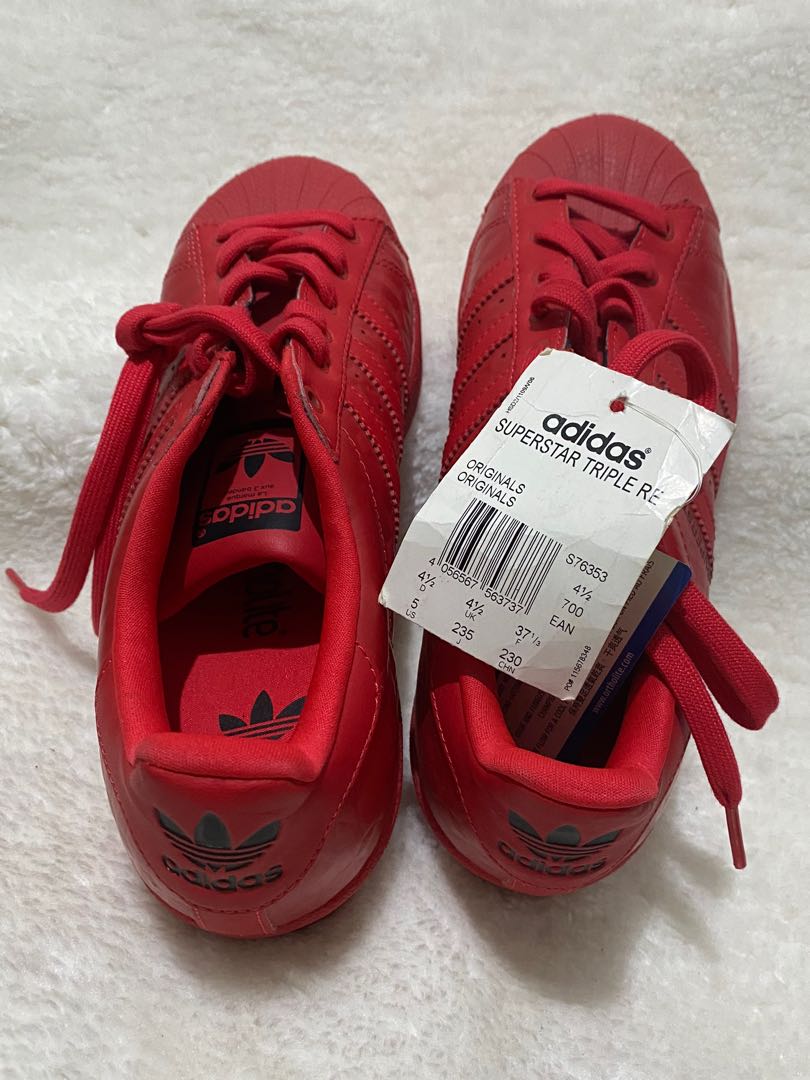 Original Adidas Superstar triple red