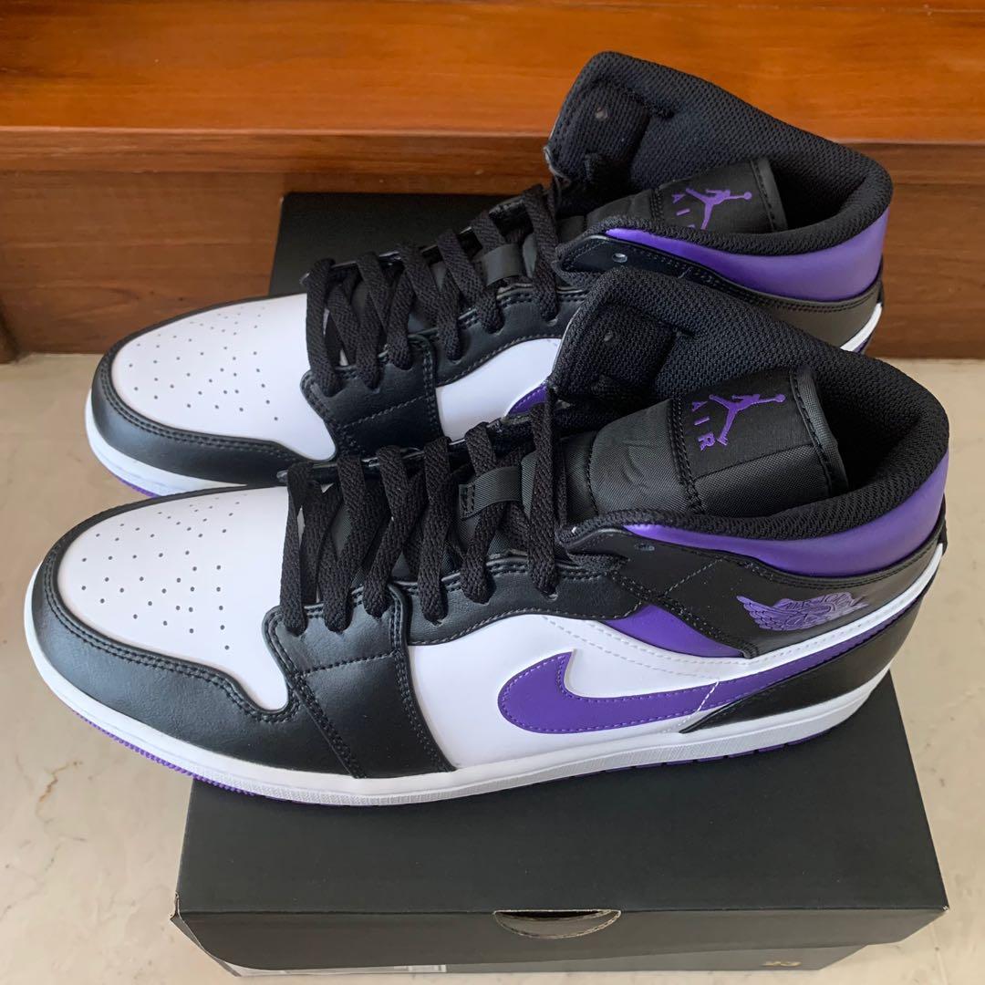 Air jordan 1 mid court purple new arrivals