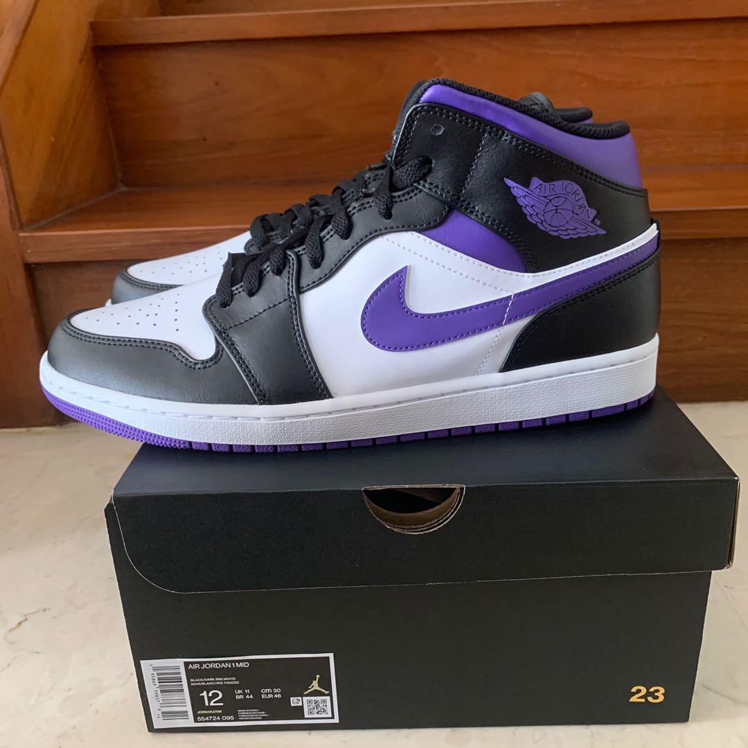 Air jordan 1 hot sale mid court purple