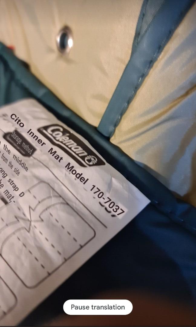 Authentic Coleman Tent inner mat, Sports Equipment, Hiking & Camping on