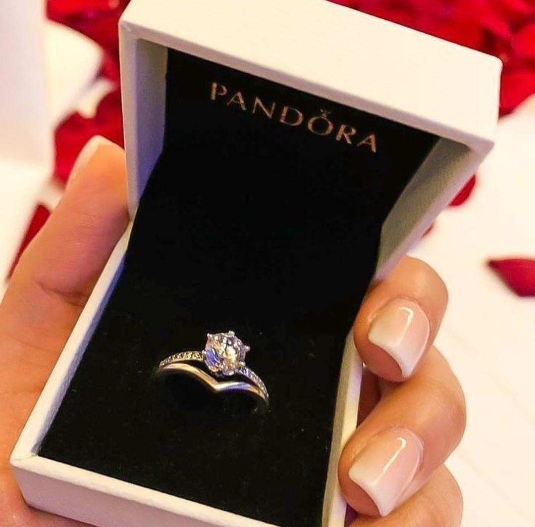 Pandora polished deals crown ring
