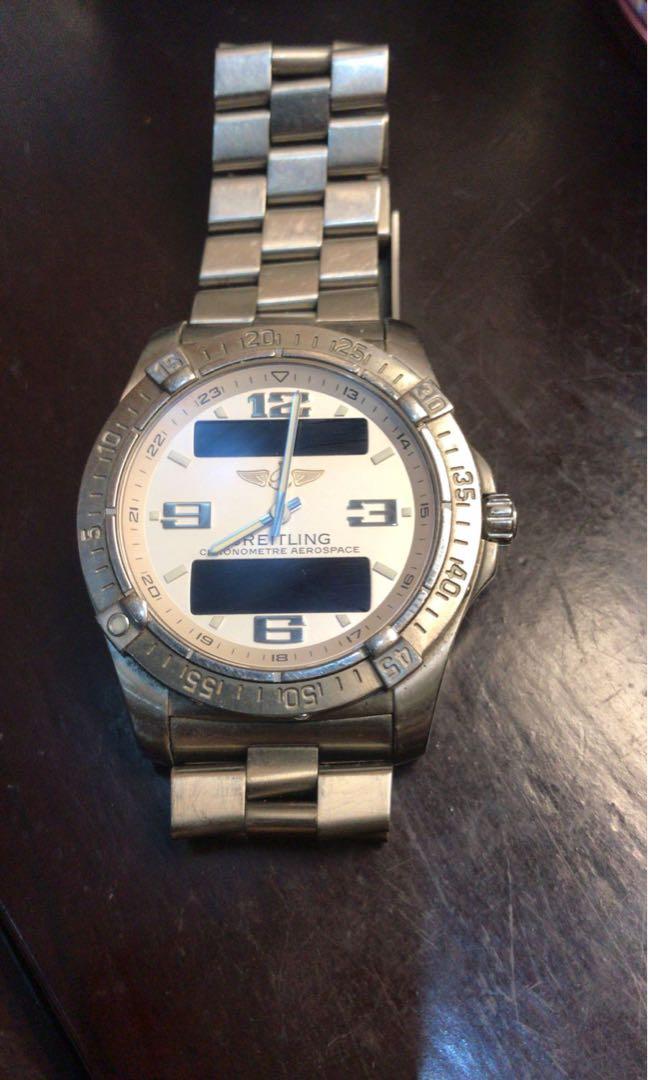 breitling analog digital watch