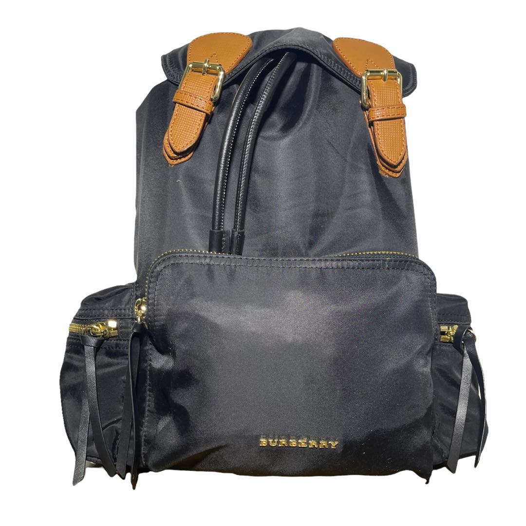 BURBERRY BLACK TECHNICAL NYLON LARGE RUCKSACK BACKPACK BAG