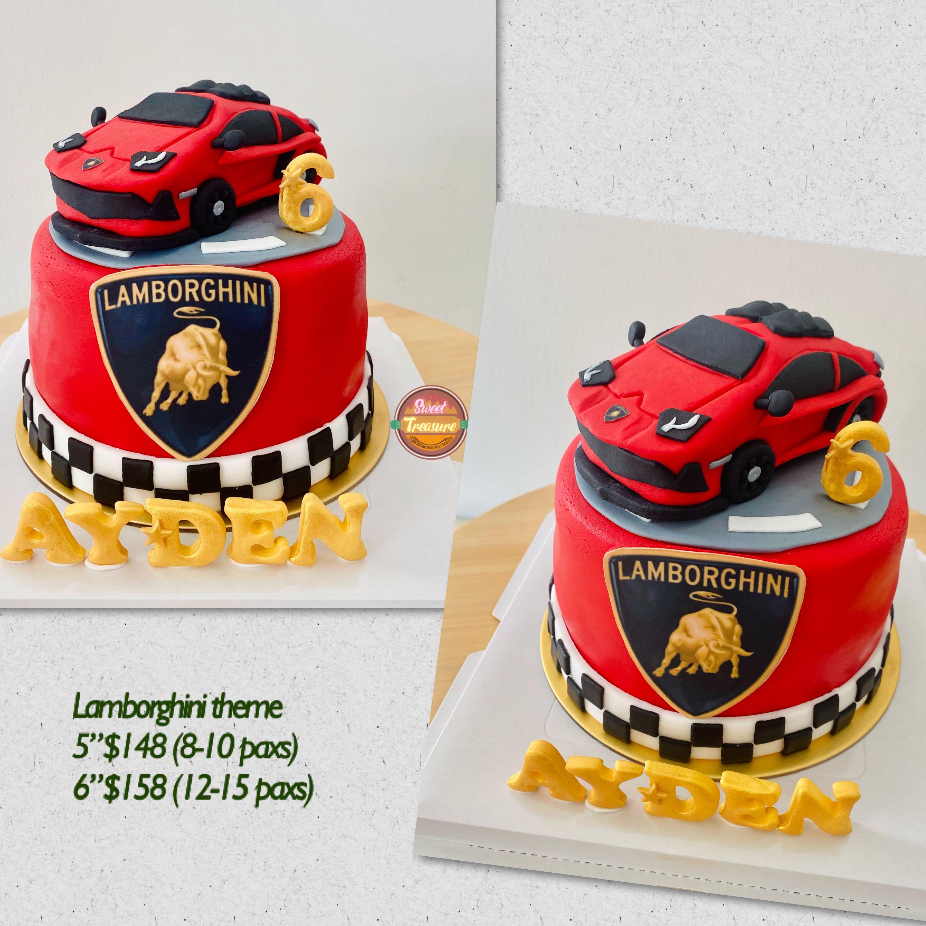 Ferrari themed 3 tiered Cake