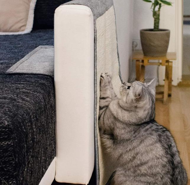 Cat Scratch Mats Sofa Protector Natural Sisal Furniture Protector Scratching Pads for Cats Chair Couch Seat Stairs