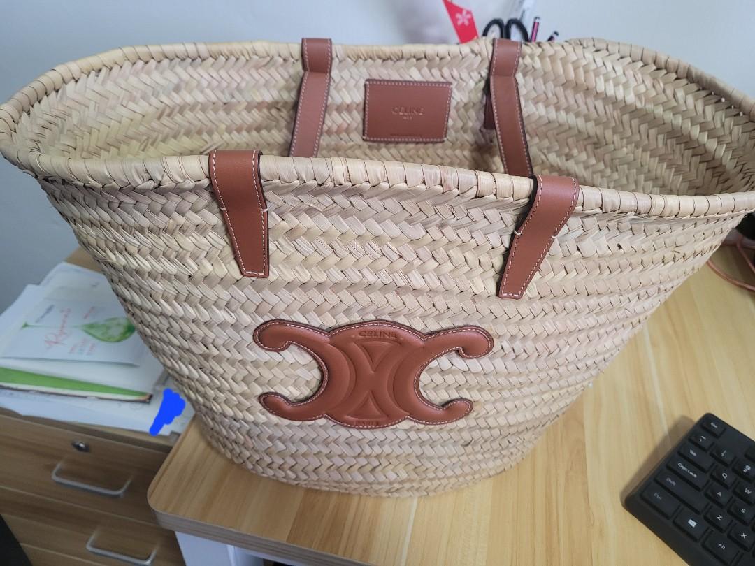 Celine straw outlet bag