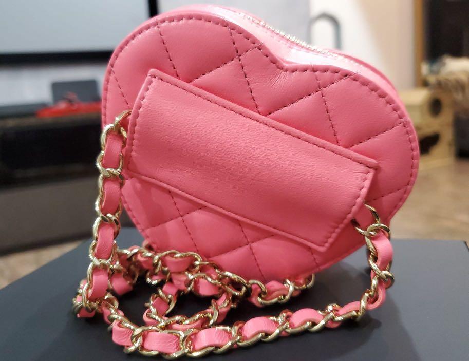 Chanel Pre-owned 2022 Heart Love Crossbody Bag - Pink