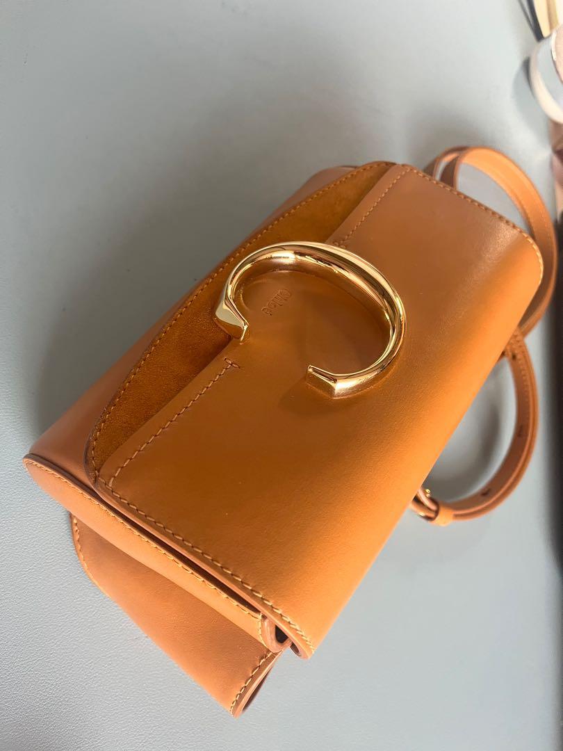 C Belt Bag Chloé CHLOE C lined DOOR Cognac Leather ref.179920