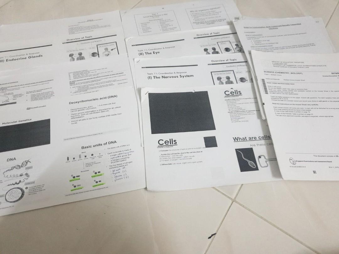 Combined Biology Notes, Hobbies & Toys, Books & Magazines, Assessment ...
