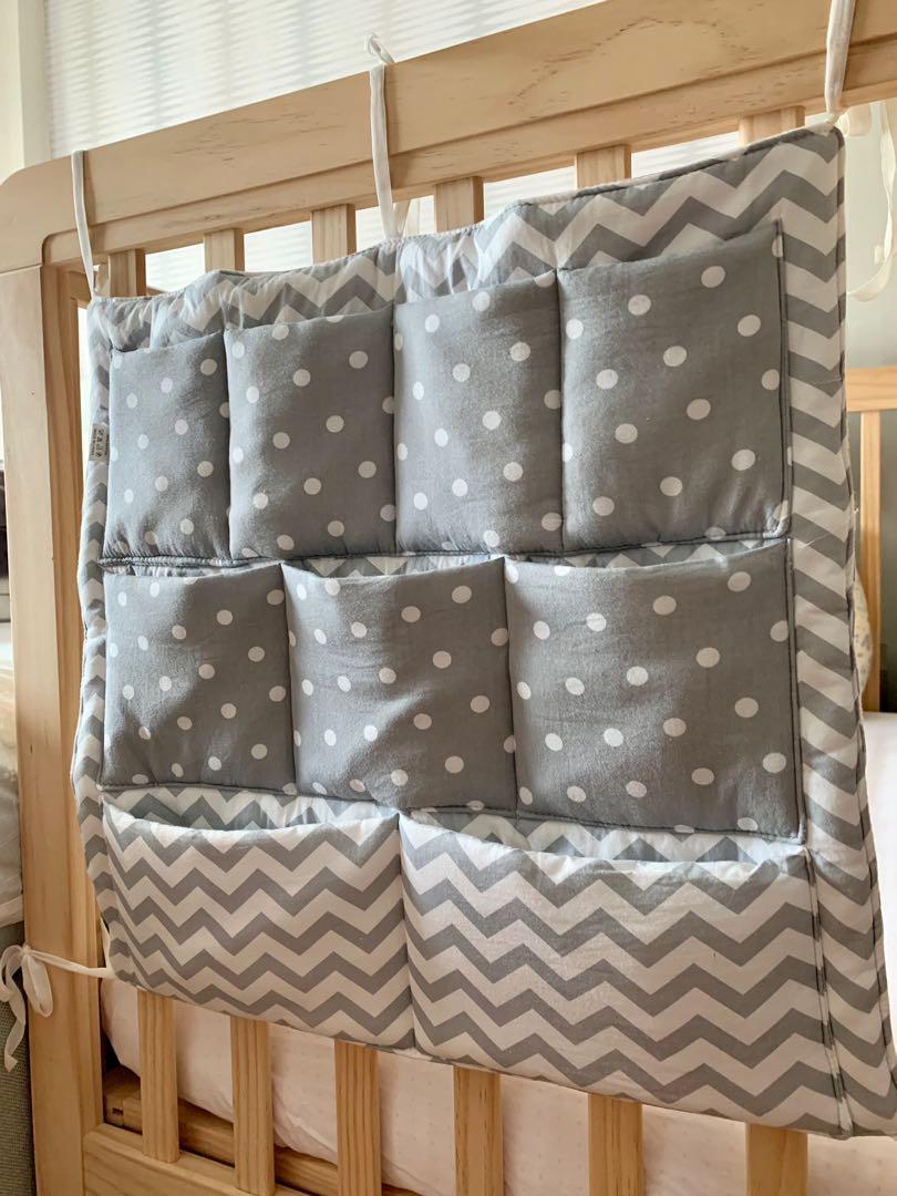 Crib organizer (Category: Other Kids Furniture) located in Mandaluyong City. Submitted by declutterila (Listing ID 1164453399, Image 2). Description: Hanging cloth organizer for baby’s crib. Got this as an impulse buy, but didn’t really get to use it just stored away. Purchased for about P450, selling low cause not using it anyway. No flaws..