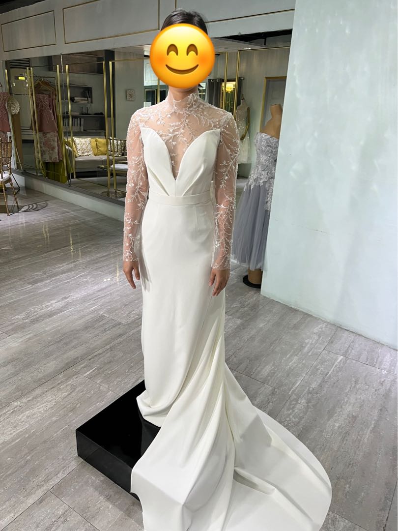 Custom made Wedding gown by Banggo Niu, Women's Fashion, Dresses & Sets