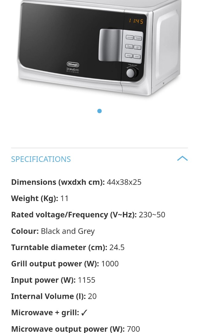 De'Longhi micowave, TV \u0026 Home Appliances, Kitchen Appliances, Ovens \u0026  Toasters on Carousell