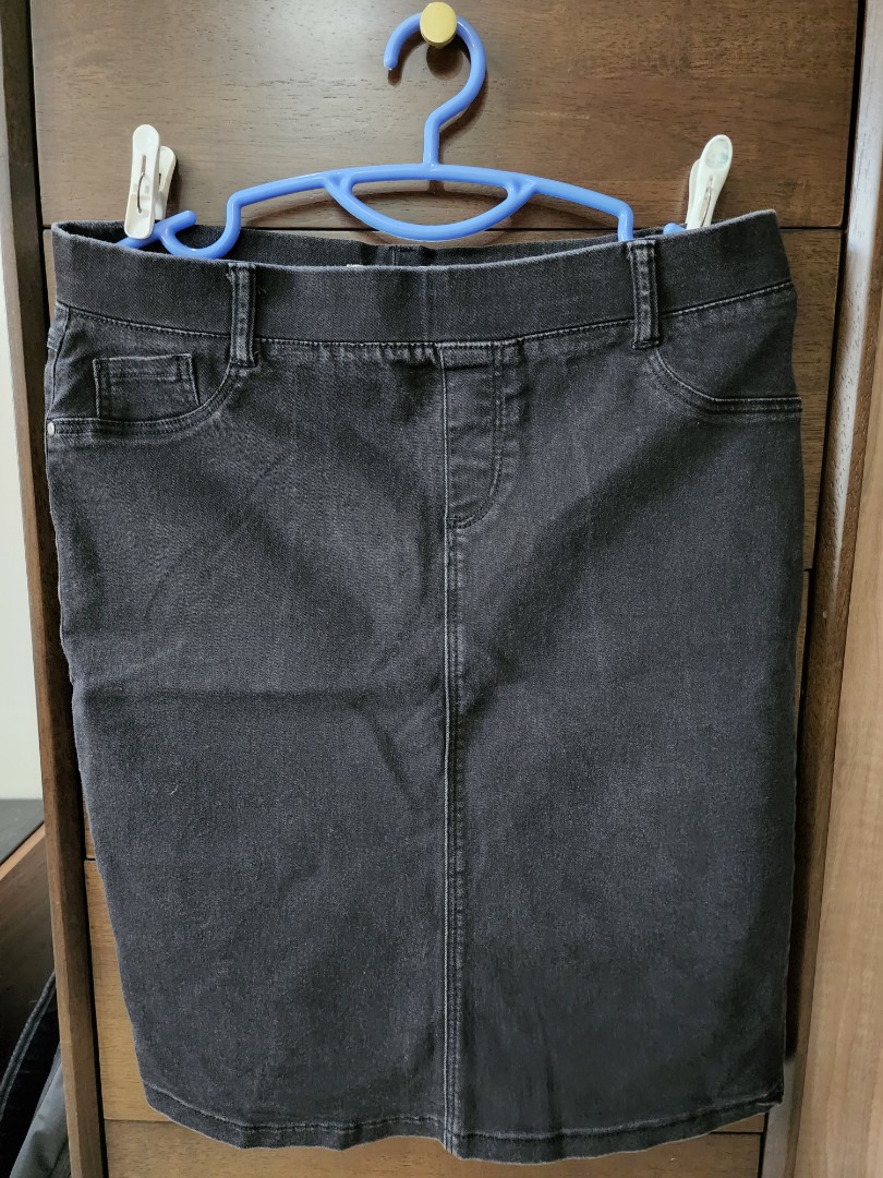 Dorothy perkins black denim skirt clearance