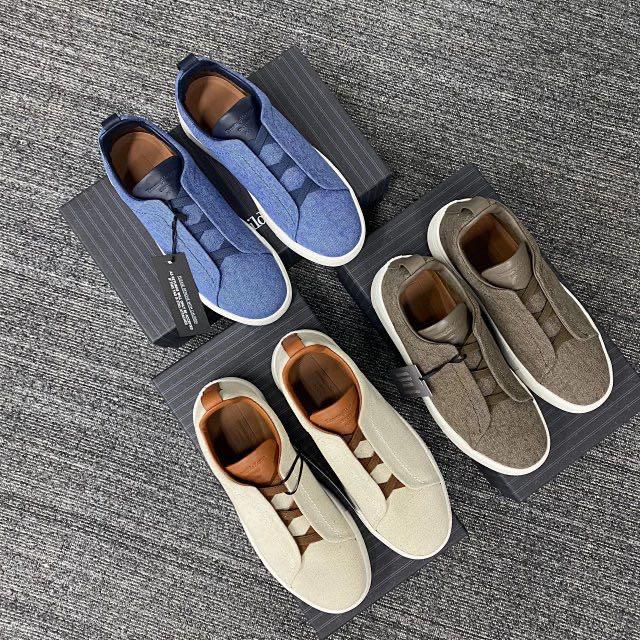 全新Ermenegildo Zegna Triple Stitch Sneaker, 男裝, 鞋, 便服