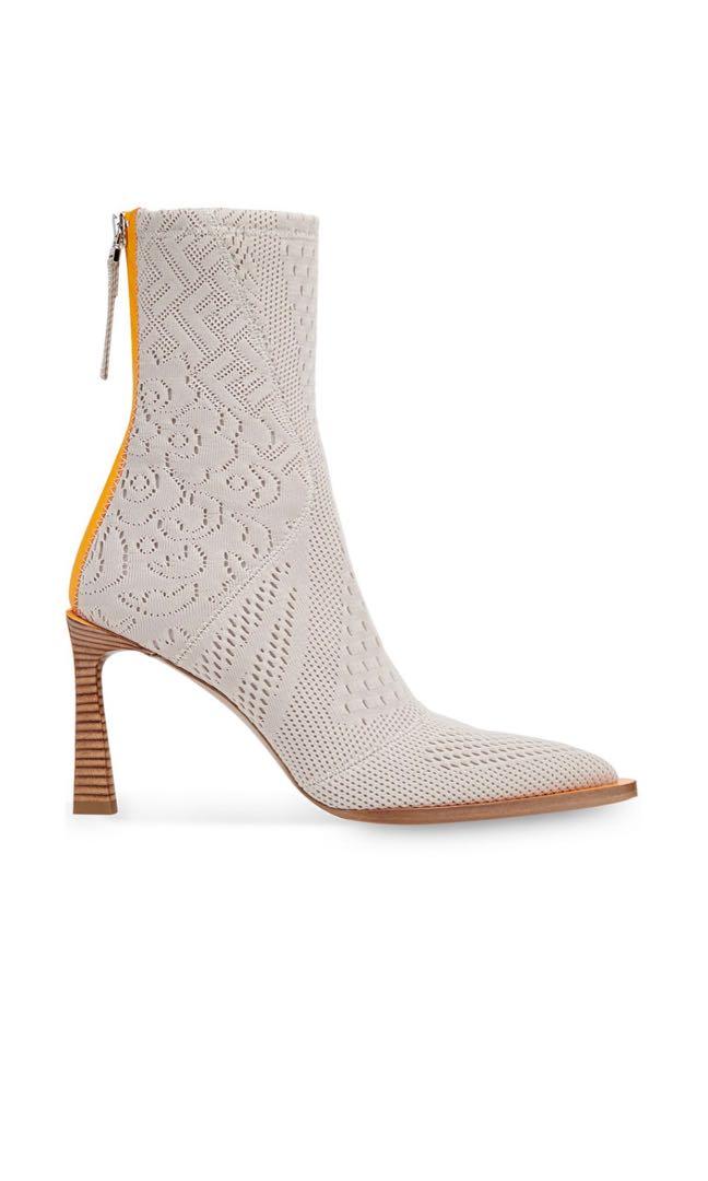 Fendi FFrame Jacquard pointed toe ankle boots, Luxury, Sneakers