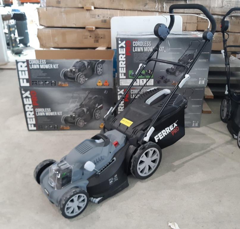 Ferrex Pro 2x20V Cordless Lawn Mower Kit, Furniture & Home Living, Gardening, Gardening Tools