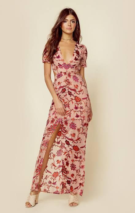 For Love and Lemons Saffron Inspired Floral Maxi Dress, Women's Fashion,  Dresses & Sets, Dresses on Carousell