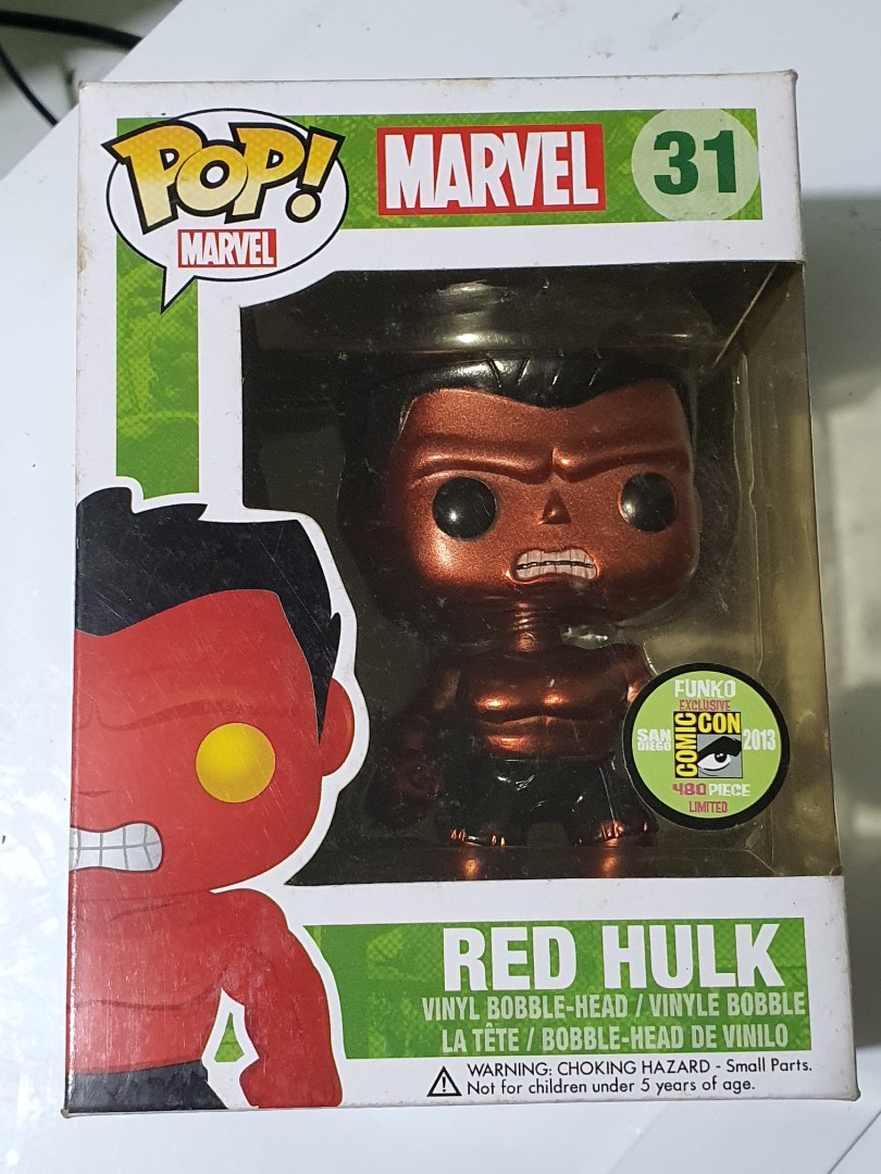 Funko pop red 2025 hulk metallic