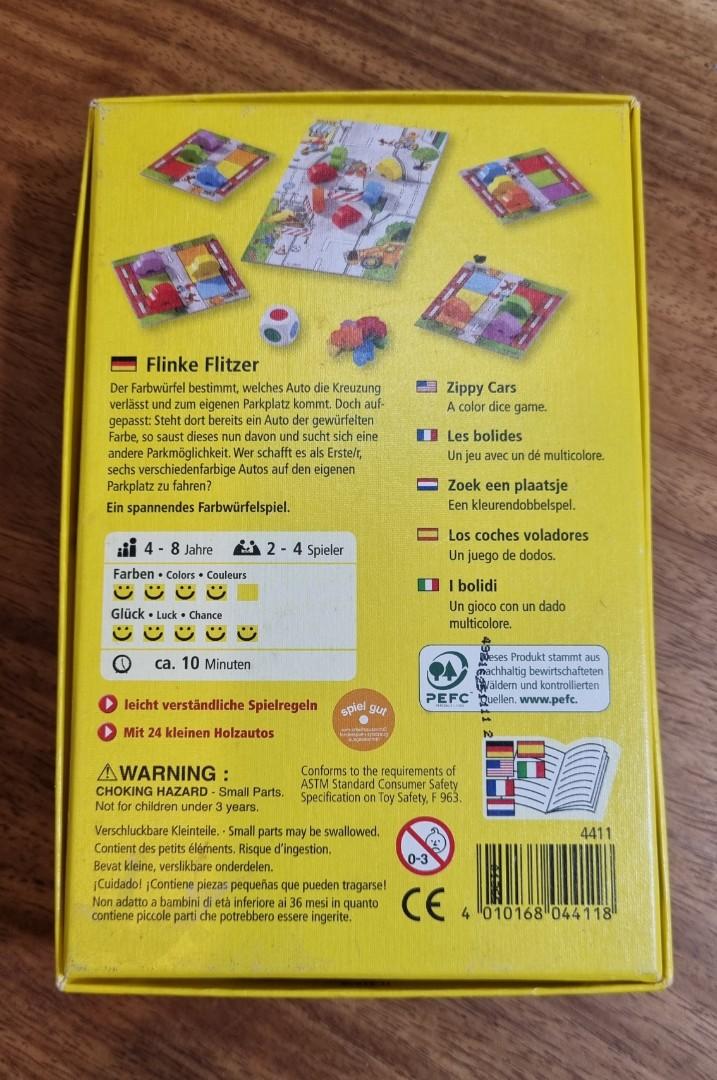 HABA board game Flinke Flitzer Zippy Cars, Hobbies & Toys, Toys & Games