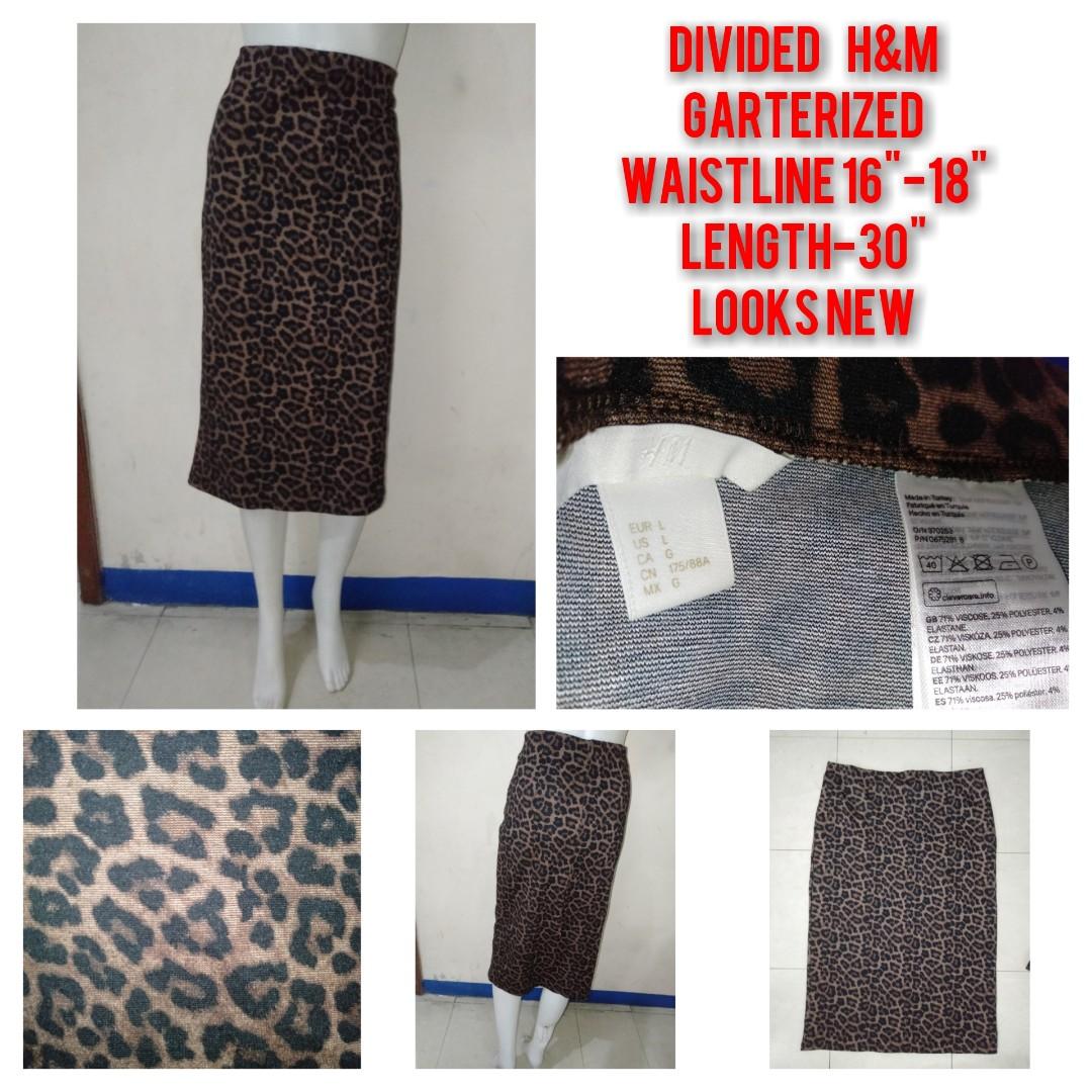H and m store animal print skirt