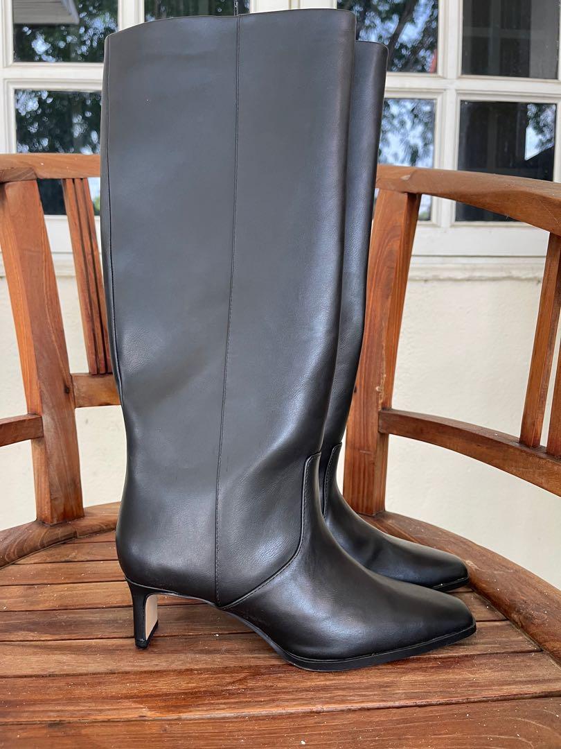 H M Knee Length Boots Women s Fashion Footwear Boots on Carousell
