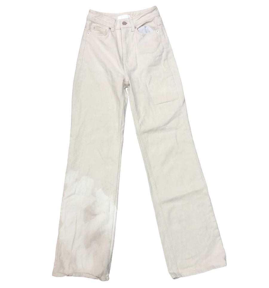 h&m white/cream jeans XS/EU 32, Women's Fashion, Bottoms, Jeans