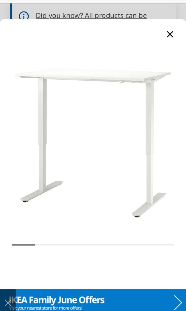 IKEA adjustable desk, Furniture & Home Living, Furniture, Tables & Sets