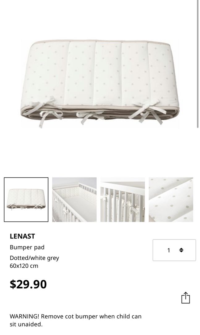 IKEA bumper cot, Babies & Kids, Baby Nursery & Kids Furniture, Cots